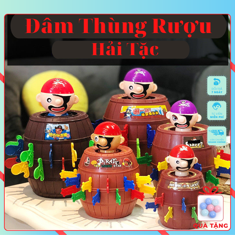 Đồ chơi , thùng rượu hải tặc siêu to siêu hấp dẫn cho bé trẻ em đâm hải tặc vui nhộn, hấp dẫn hamiha-đc76