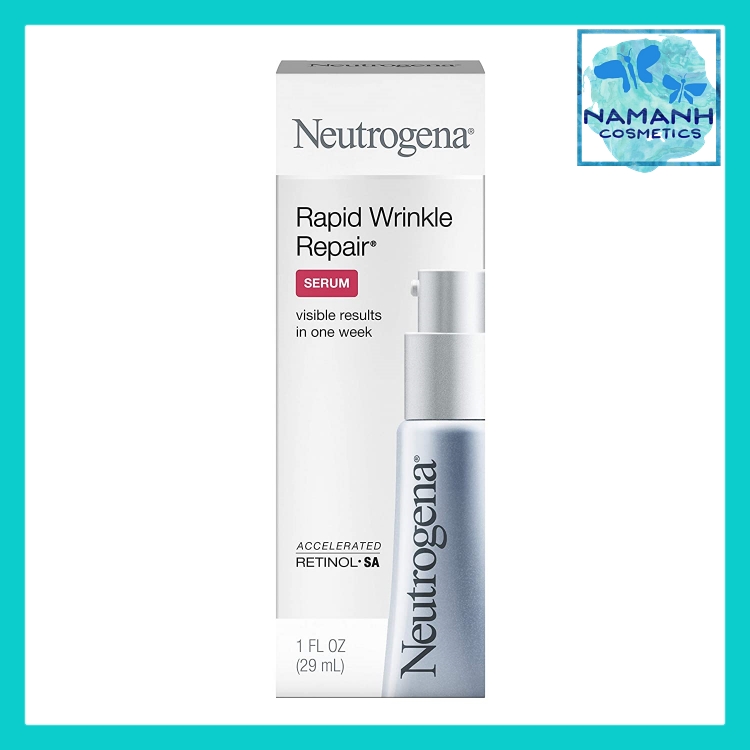 Serum chống lão hóa, đốm đen Neutrogena Rapid Wrinkle Repair Retinol Serum, Hyaluronic Acid, Glycerin 30ml