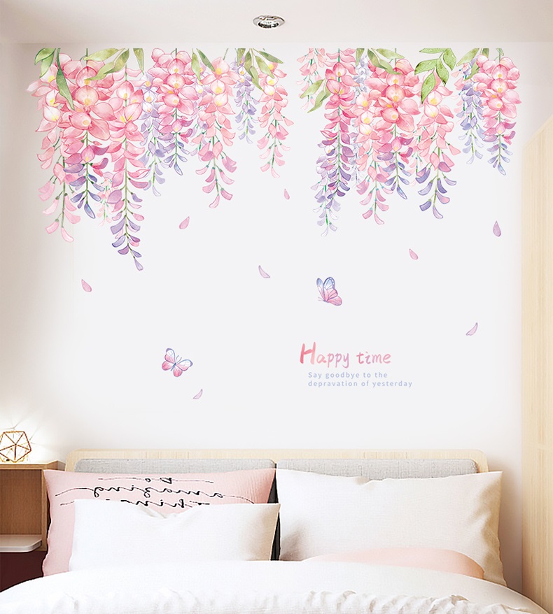 Decal dán tường Hoa rủ - C1 - Vivadecal