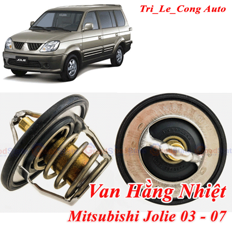 Van Hằng Nhiệt + Ron Lupe Nước Mitsubishi Jolie 03-07 2.0 Phun Xăng 4G63 MD315301 Búp Bê Lu Bê Nước Làm Mát Luppe