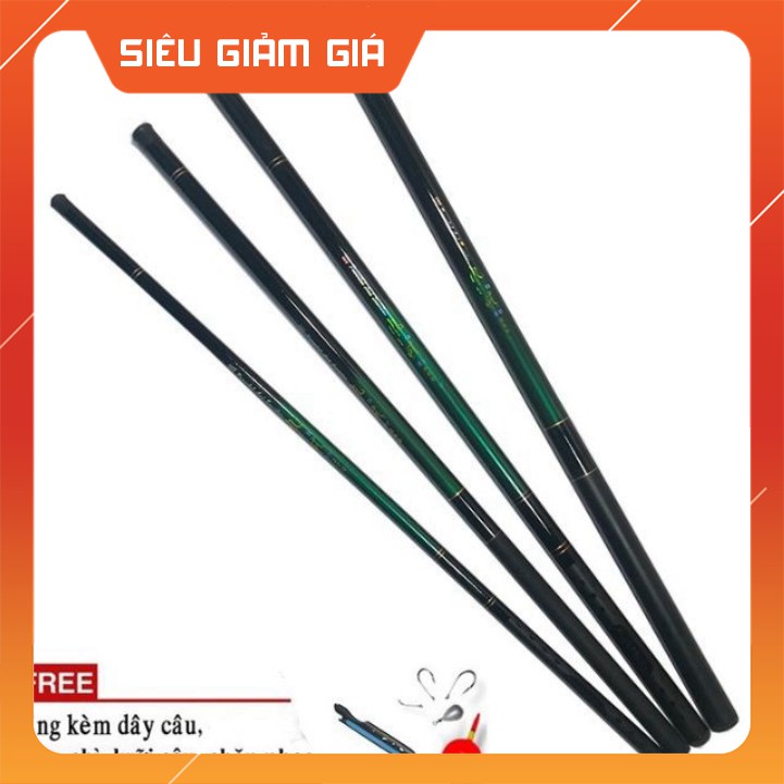 Cần câu đơn, cần câu tay cacbon shimano màu đen 2m7, 3m6 ,4m5 , 5m4 , 6m3 - đồ câu ngọc hải