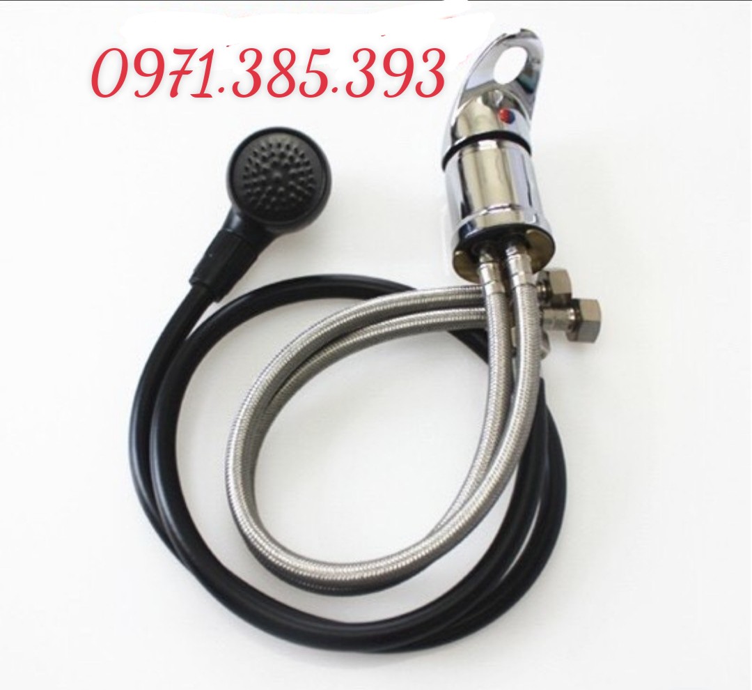Combo bộ vòi gật gù nóng lạnh cho giường gội đầu salon tóc - Gật gù nóng lạnh