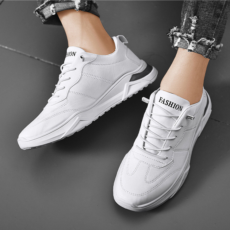 Giày Sneaker Da Nam, Đế Cao Su Đàn Hồi Cực Êm, Thích Hợp Chạy Bộ, Đi Học, Đi Chơi G171