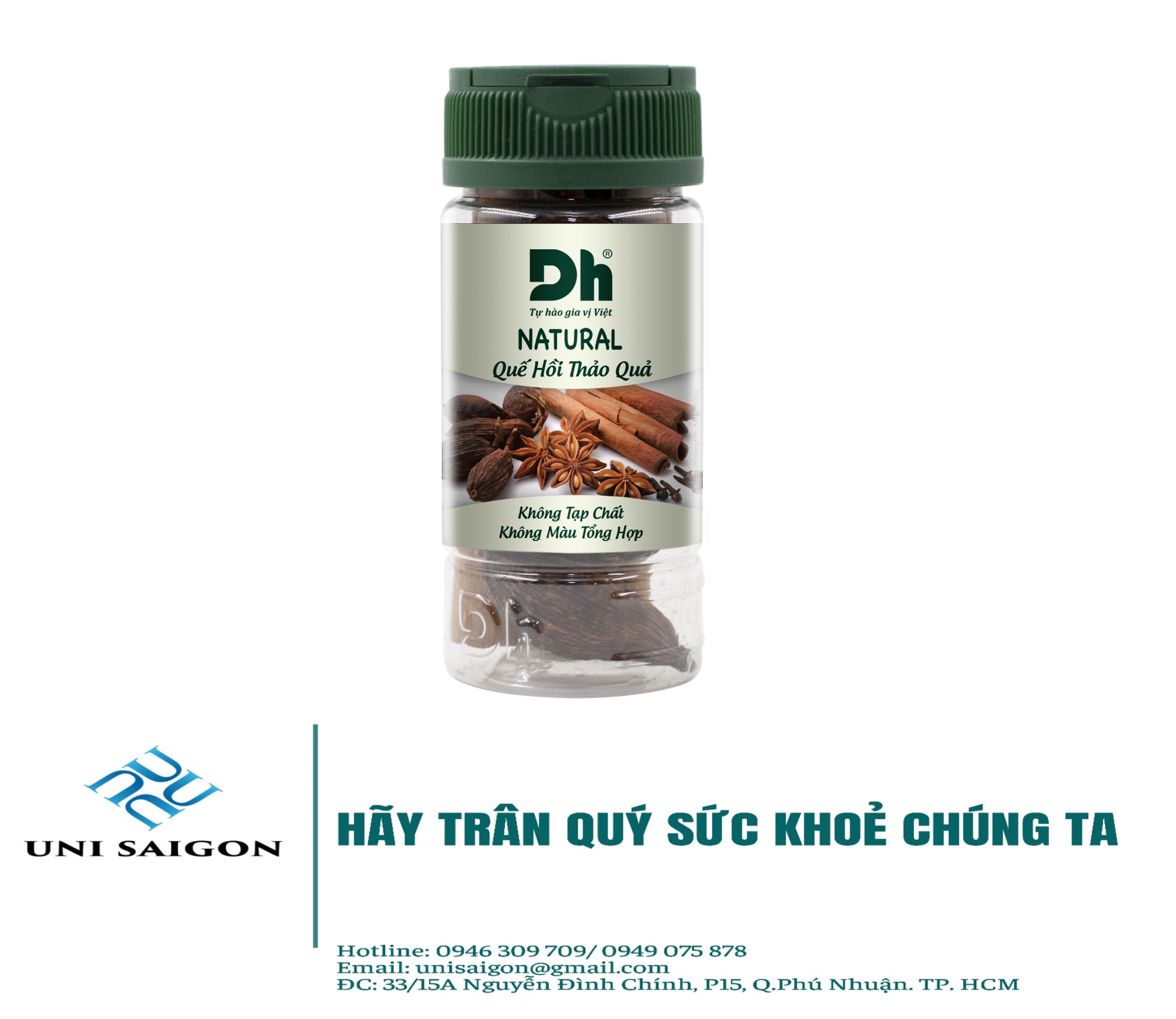Hũ Natural Quế Hồi Thảo Quả (25G) - Thương hiệu DH Foods