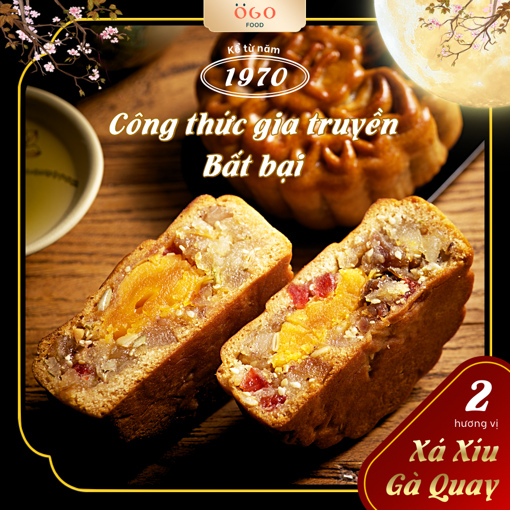 Bánh Trung Thu Thập Cẩm Xá Xíu - Gà Quay - OGO Food - 100g - 150g