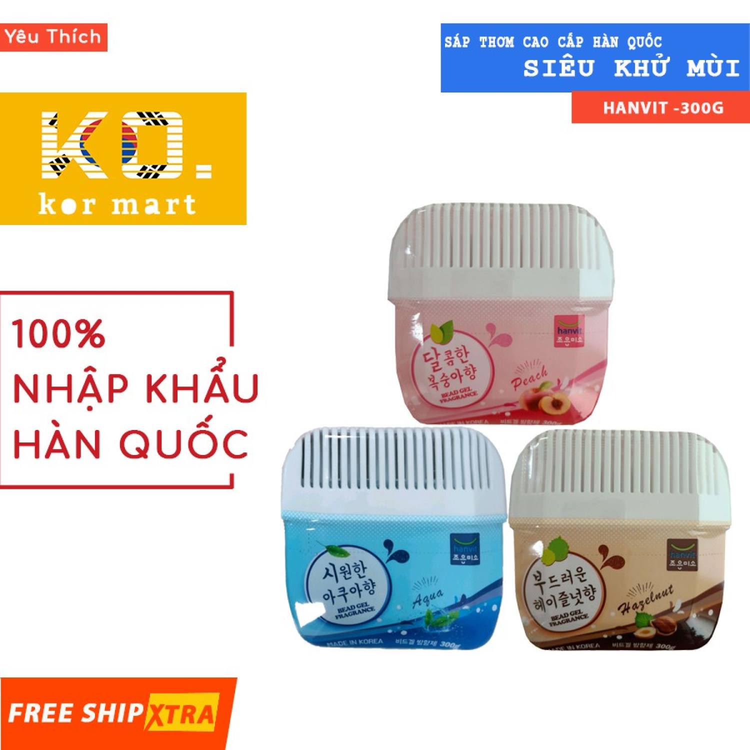 Sáp thơm ♥️FREESHIP♥️cao cấp Hàn Quốc Hanvit 300g khử mùi hiệu quả mang đến hương thơm quyến rũ