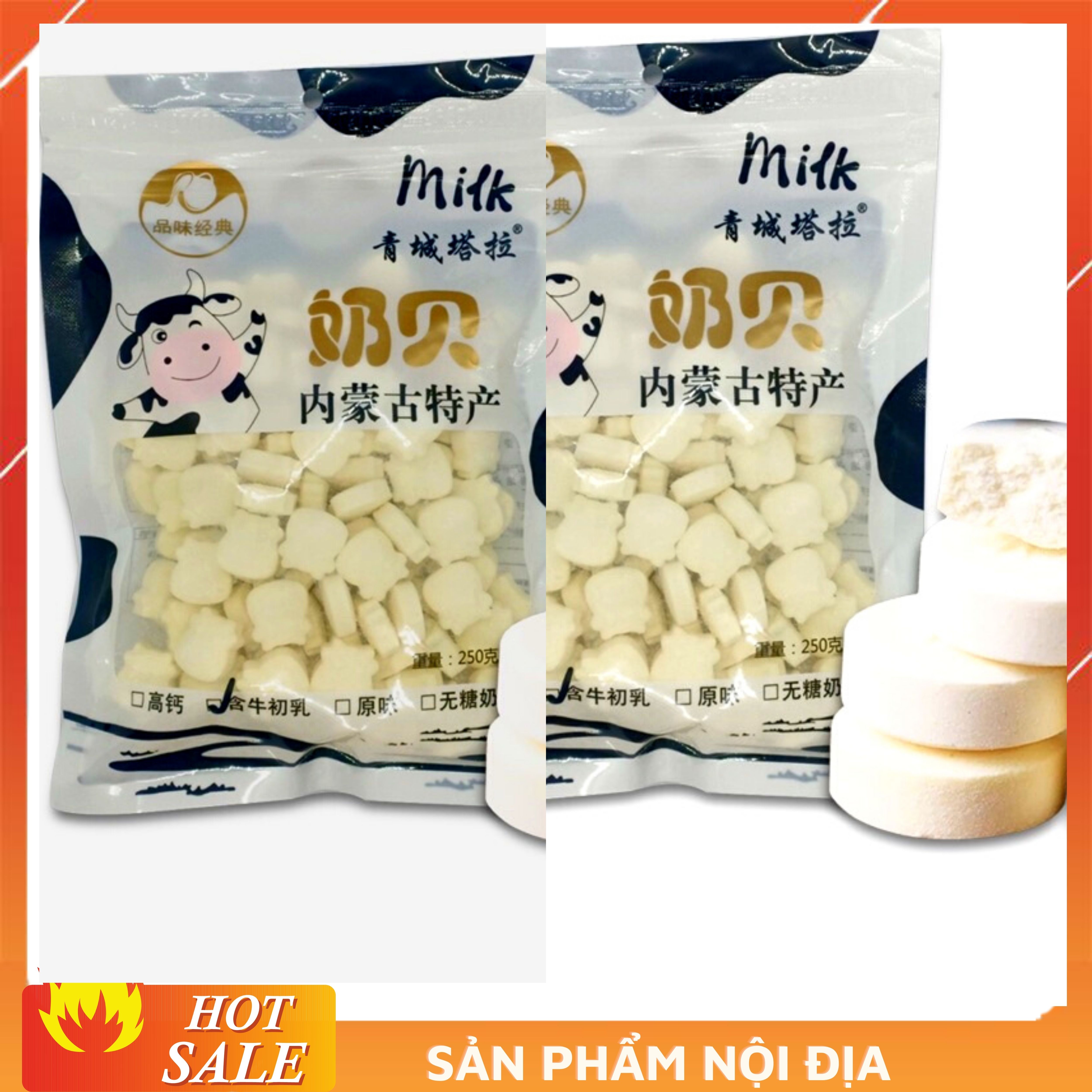 Kẹo sữa bò non viên nén 250g