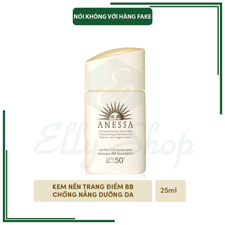 Kem Nền Trang Điểm Chống nắng Anessa Perfect UV Sunscreen Skincare BB Foundation SPF50+- PA++++ - 25ml