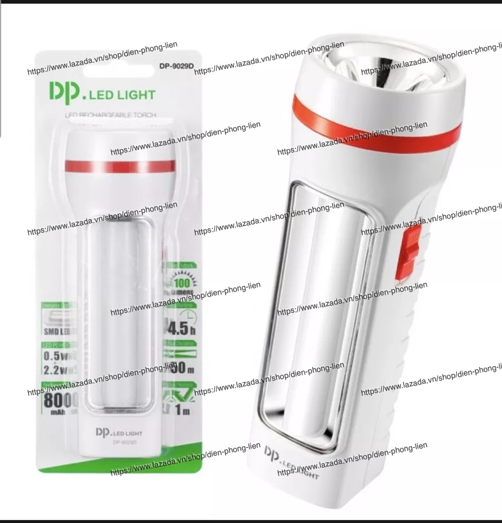 Đèn pin led sạc cầm tay 2 chế độ sáng - hàng chính hãng