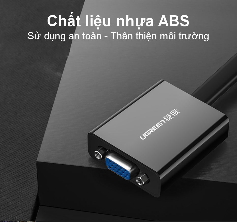 Bộ chuyển đổi (adaptor) DVI 24+1 sang VGA 30cm UGREEN MM108 40387 Bộ chuyển đổi (adaptor) DVI 24+1 sang VGA 30cm UGREEN MM108 40387