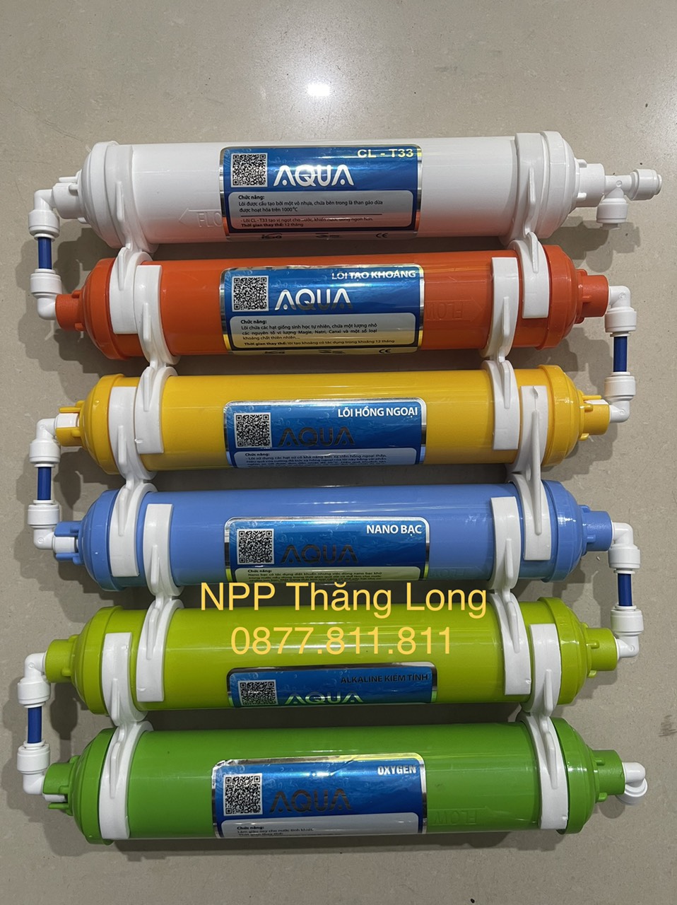 Bộ lõi Khoáng Aqua - BỘ CHUẨN TÍNH NĂNG - Lắp được cho mọi loại máy lọc nước RO