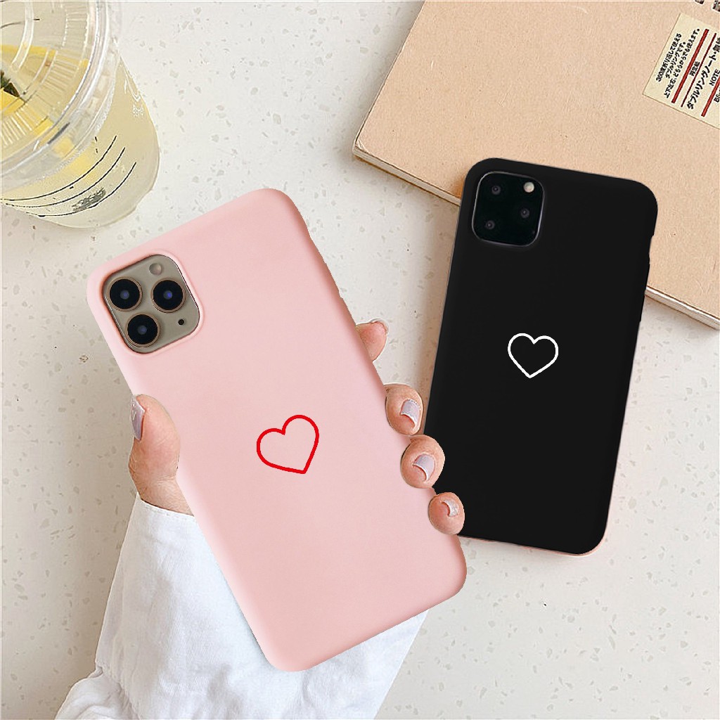 Ốp lưng iphone - ốp iphone trơn hình trái tim /6/6s/6plus/6s plus/7/8/7plus/8plus/x/xs/xs max/11/11pro max