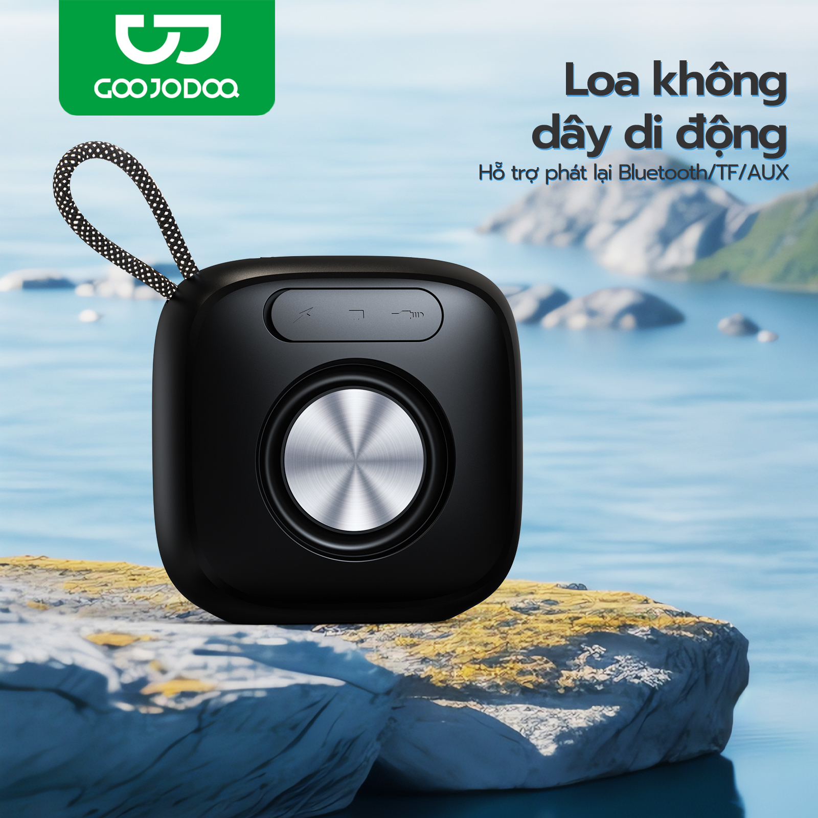 (BH 1 năm) Loa Mini GOOJODOQ Loa nhỏ di động TWS Bluetooth 5.0 hỗ trợ phát lại AUX / TF pin lâu dài