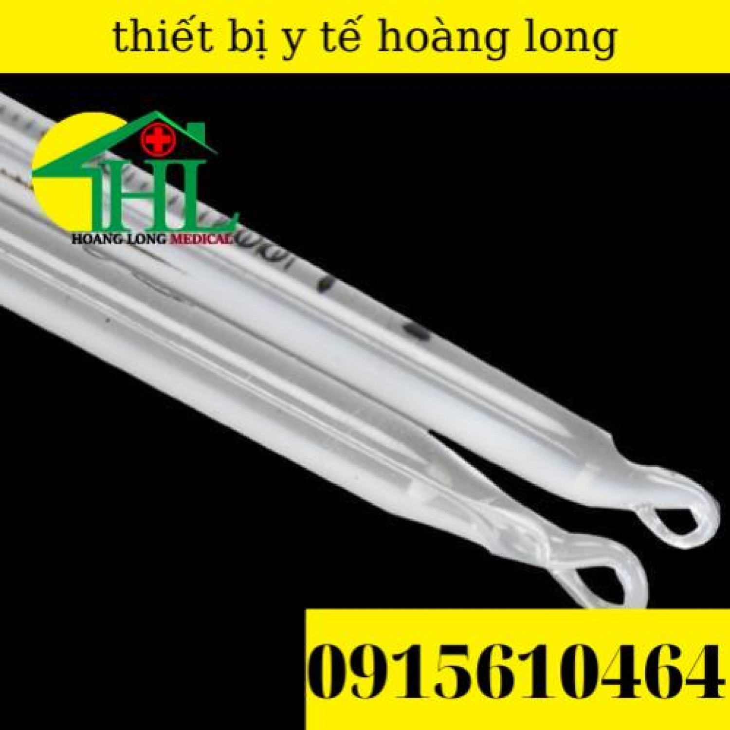Nhiệt kế thủy ngân 200 độ - cây đo nhiệt độ nước