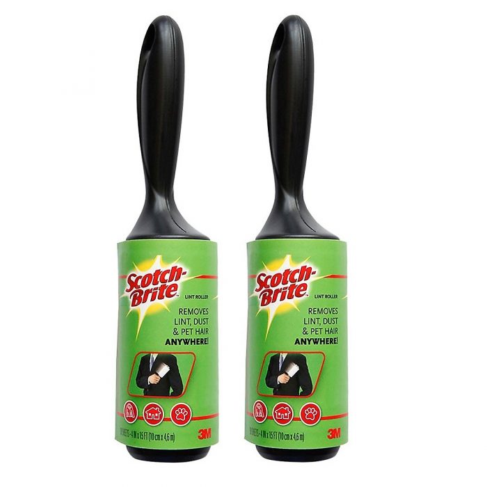 Cây Lăn Bụi Scotch Brite 3M Lint Roller Newly Clothes Coat Sticky Lint Roller Dog Pet Hair Remover Mini Portable Cleaning Device