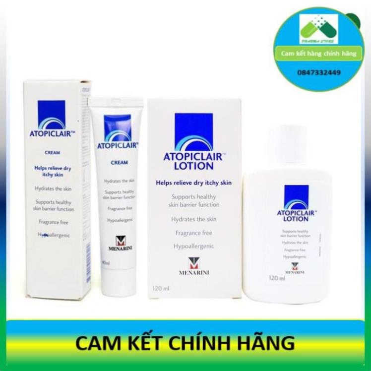 Atopiclair cream 40ml - lotion 120ml - dưỡng ẩm da ! !