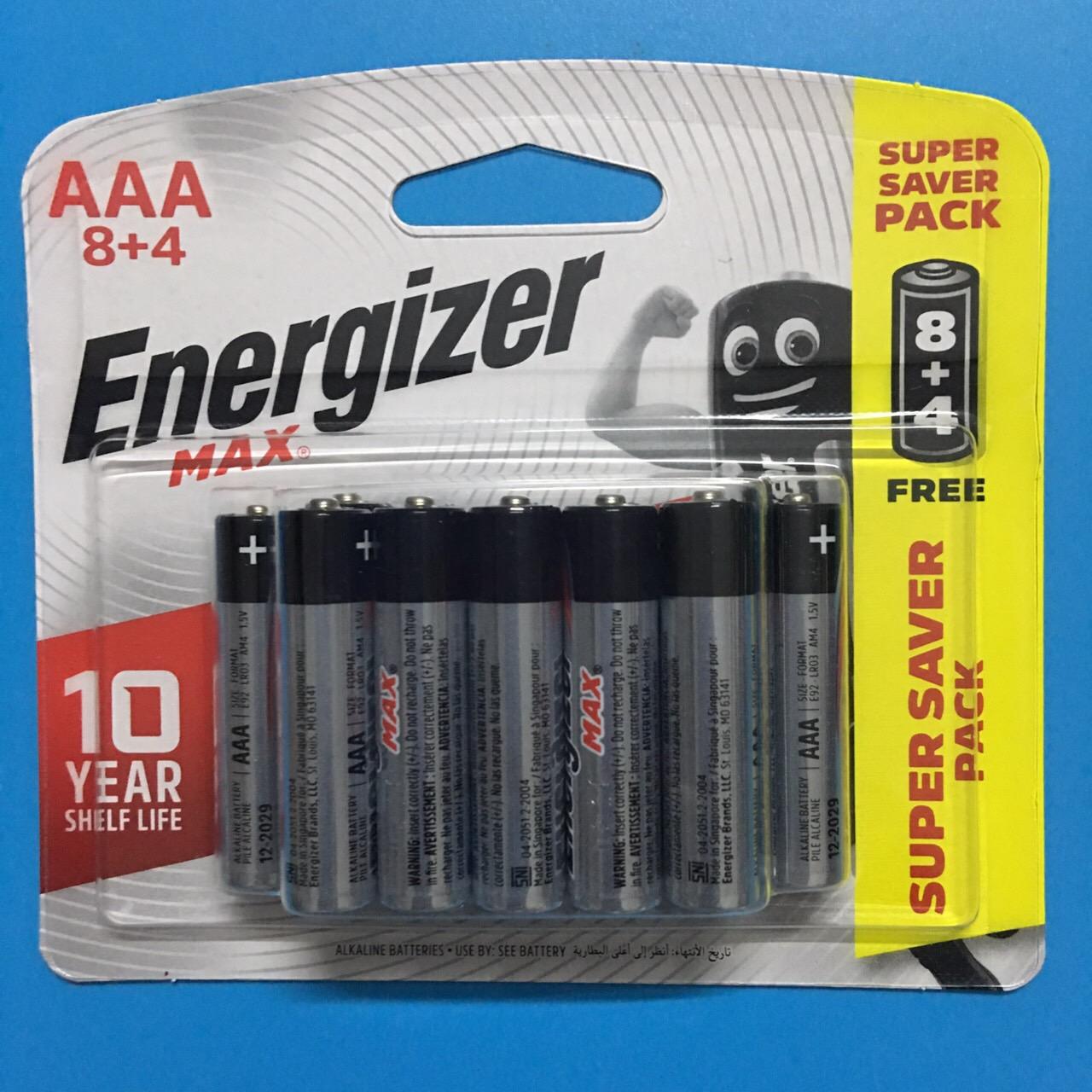 Pin aaa energizer vỉ 12 viên