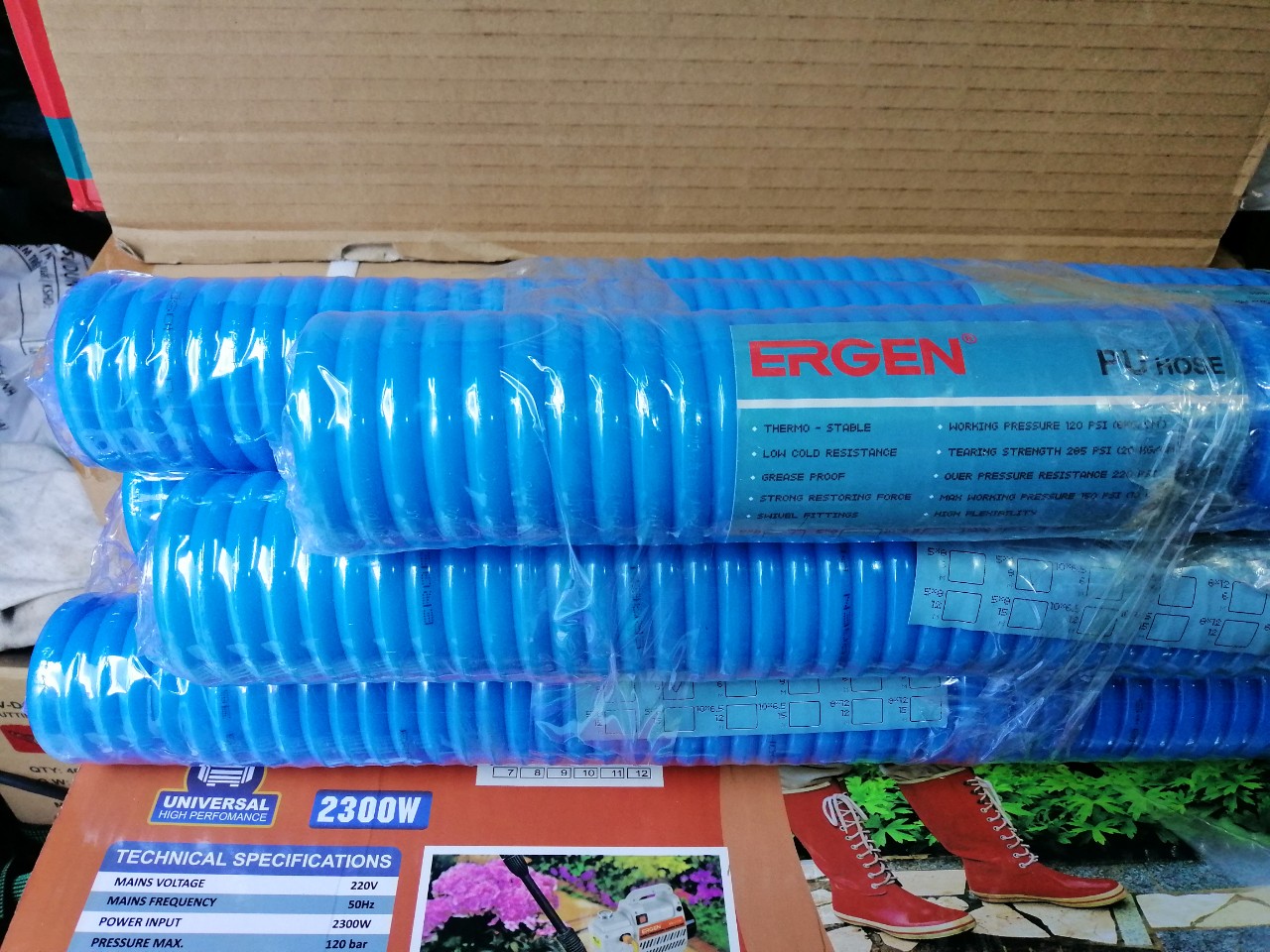 Dây hơi áp lực/dây hơi PU 6m/9m/12m dạng xoắn hiệu Ergen