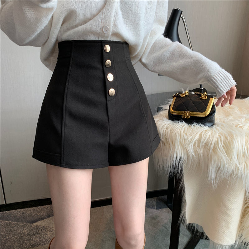 Quần đùi nữ quần short lưng cao 4 khuy form đẹp độc đáo hack dáng.