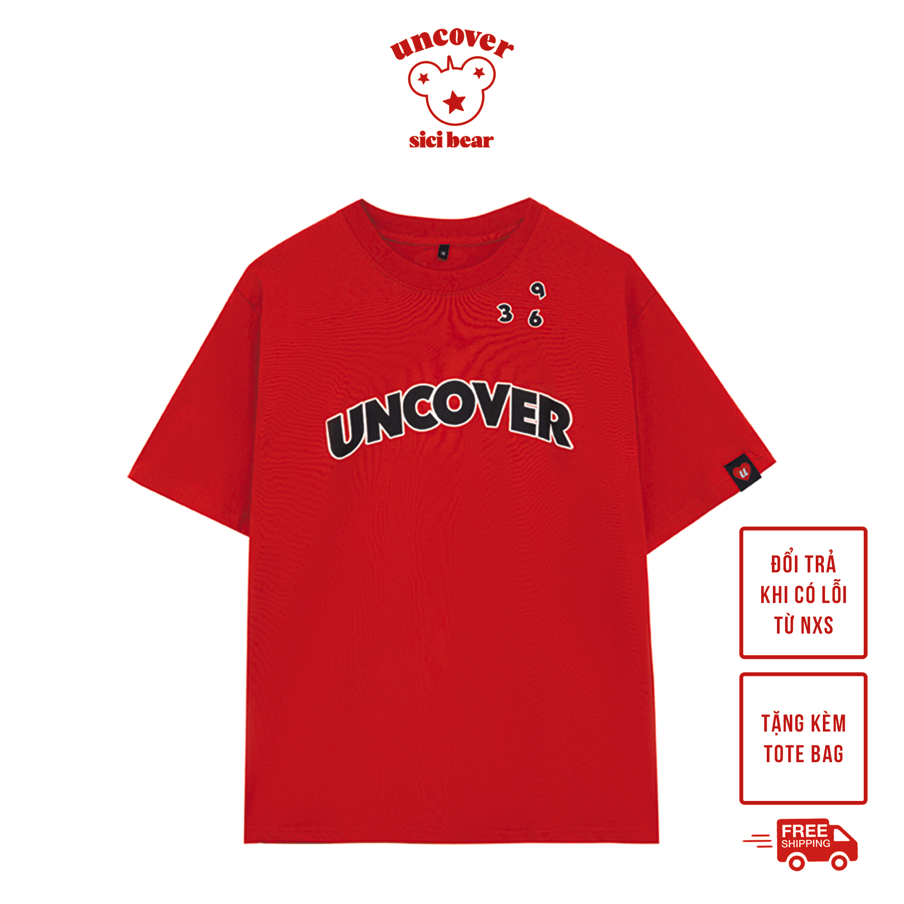 Uncover sici bear áo thun uncover 369 v.2