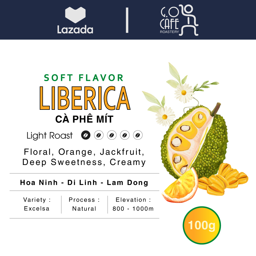 Liberica, cà phê mít natural từ di linh - g.o cafe roastery