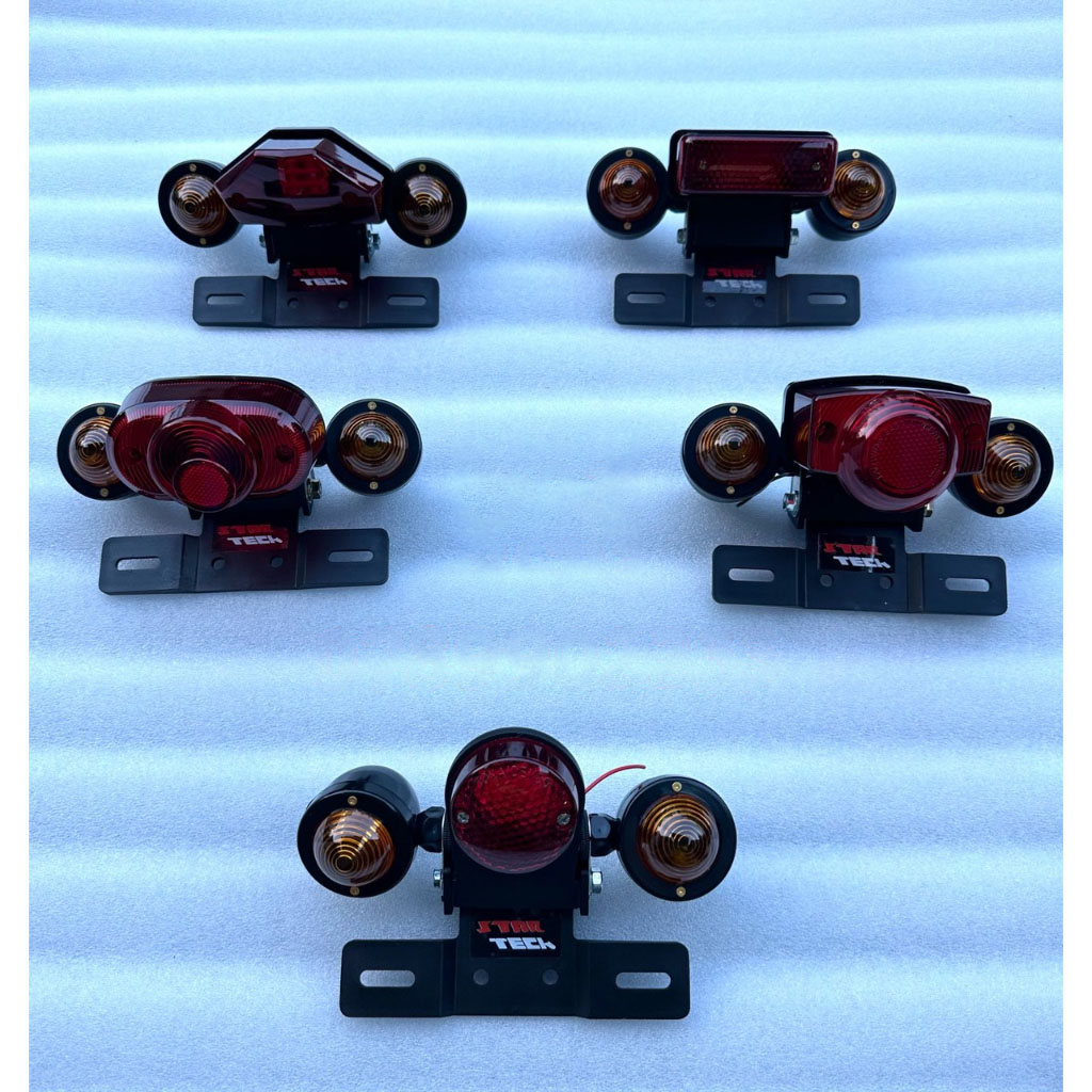 Đèn hậu chế có xi nhan led dành cho xe chaly - 67 - cub - cafe racer