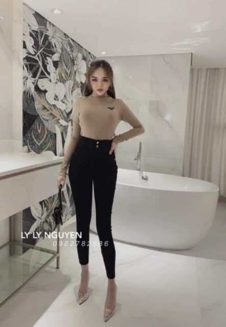 Quần jean giấy 2 cúc