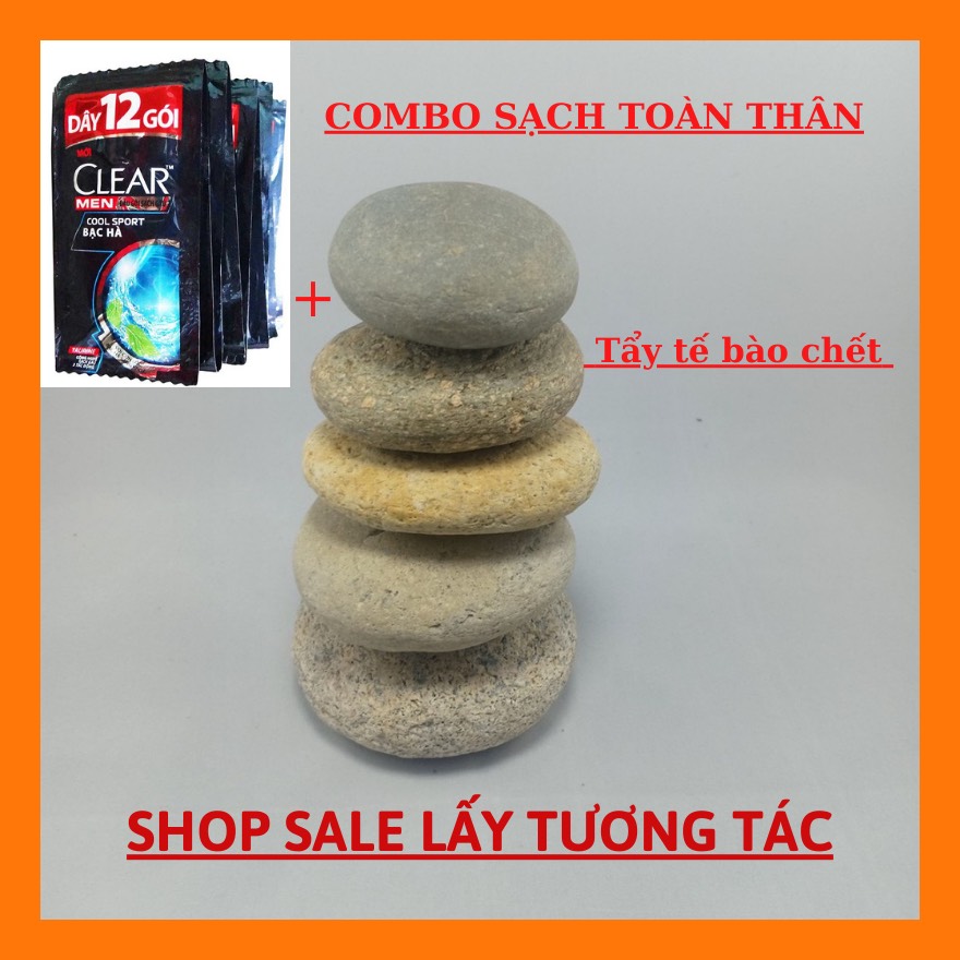Đá kì tắm tự nhiên nhiên, đá cuội tắm tẩy tế bào chết