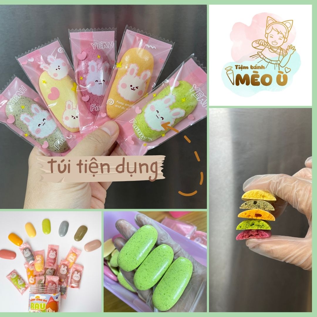 Bánh Ăn dặm Lòng Đỏ Rau Dạng 1 Thanh Lẻ thơm ngon dễ cầm trên tay nhanh tan trong miệng