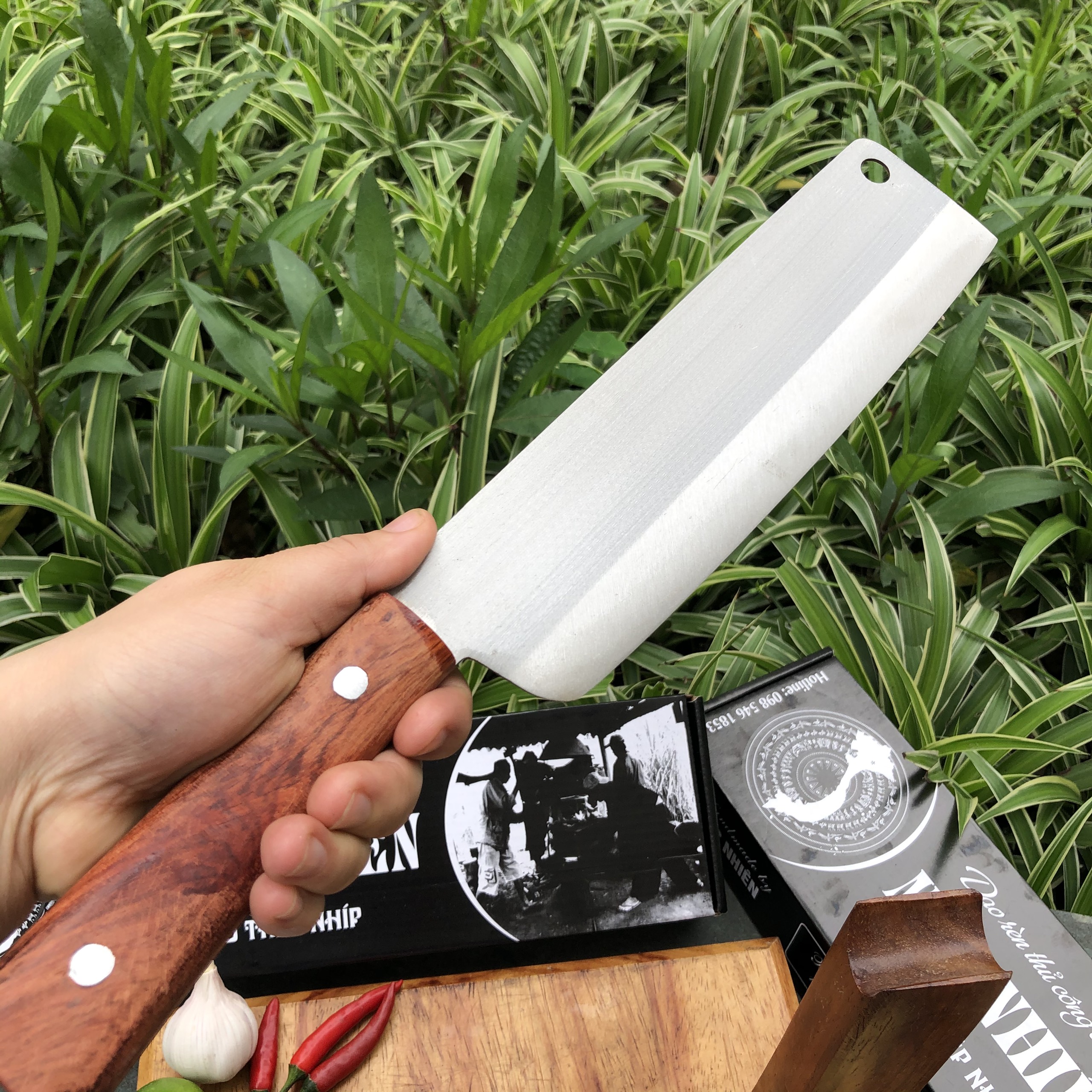 Dao thái thịt không gỉ, lưỡi thép cacbon siêu sắc bén