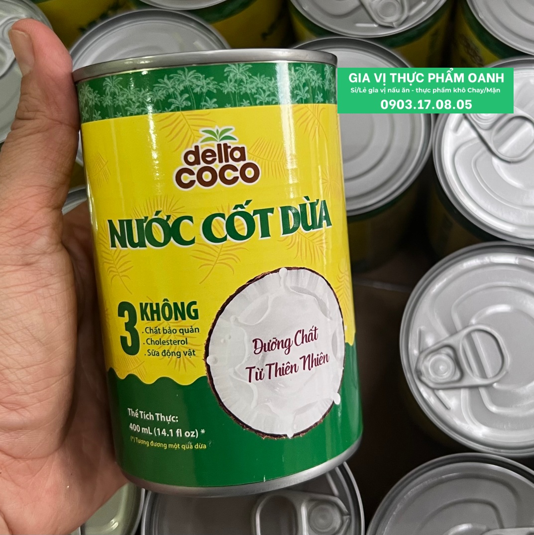 Nước cốt dừa nấu ăn làm bánh nấu chè DeltaCoco