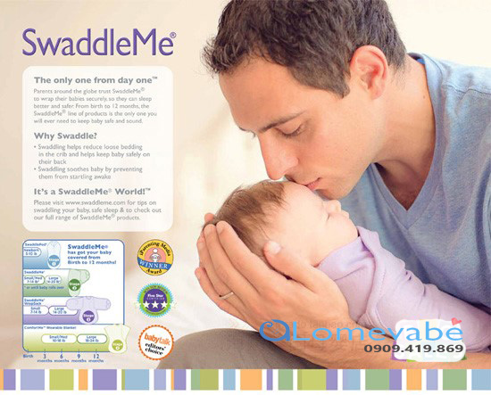 Chăn ủ quấn swaddleme trẻ sơ sinh summer.cho bé gái