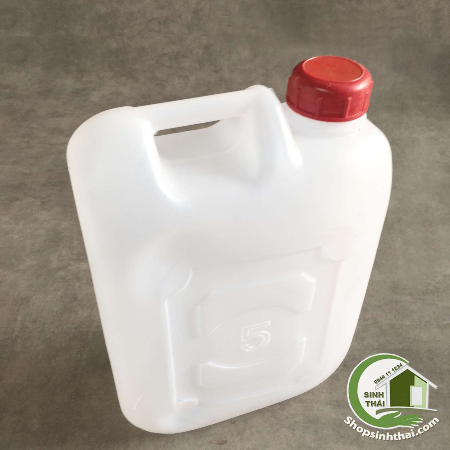 Can nhựa 1 lít, 2 lít, 5 lít màu trắng, có quai cầm - chọn can