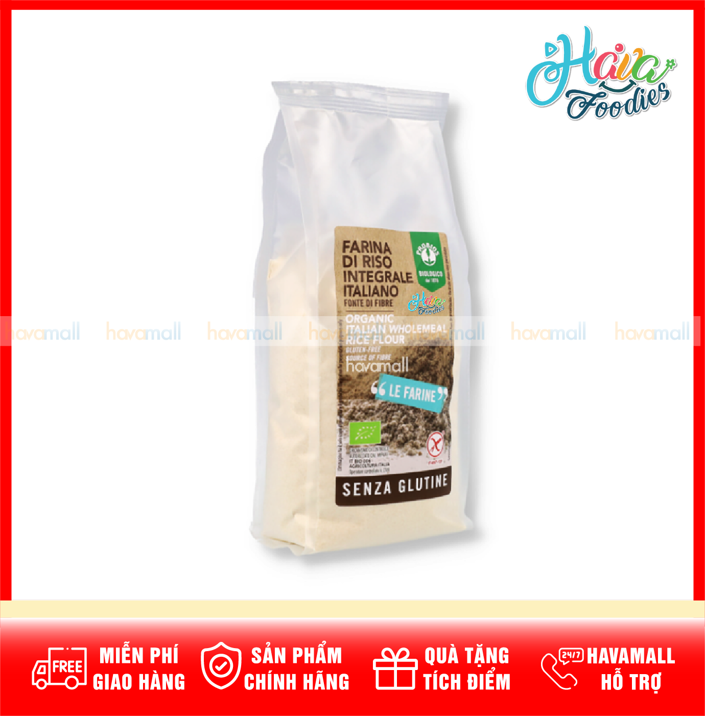 [ HÀNG CÔNG TY NHẬP KHẨU + TẶNG MEN ]Bột Gạo Nguyên Cám Hữu Cơ – ProBios Organic Wholemeal Rice Flour 375g