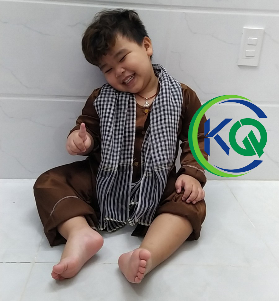 Bộ quần áo BÀ BA màu nâu cho bé trai bé gái - vải phi bóng cực chất
