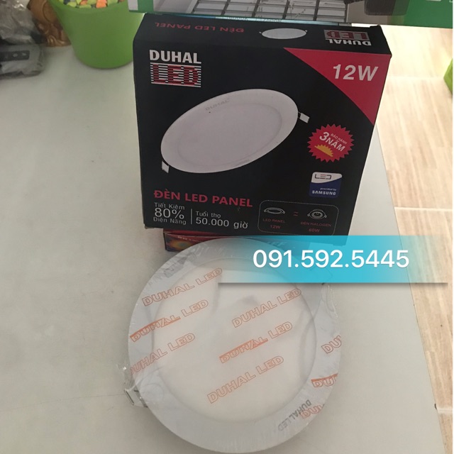 Duhal đèn âm trần tròn panel 12w