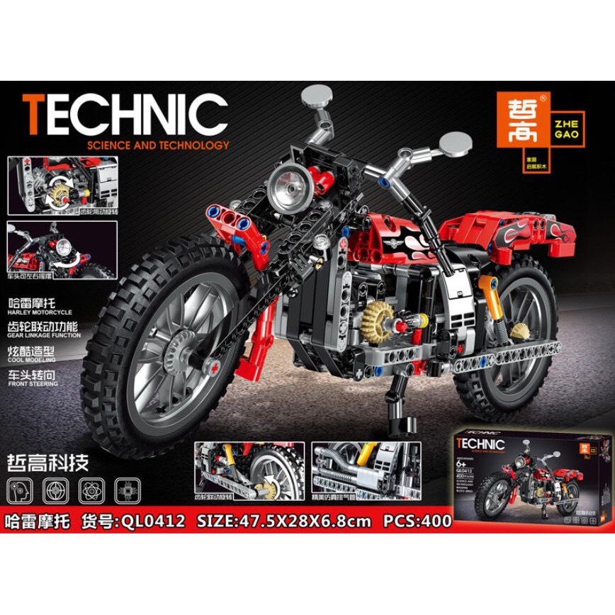 Lego xe máy phân khối lớn lắp ráp harley davidson ql0142