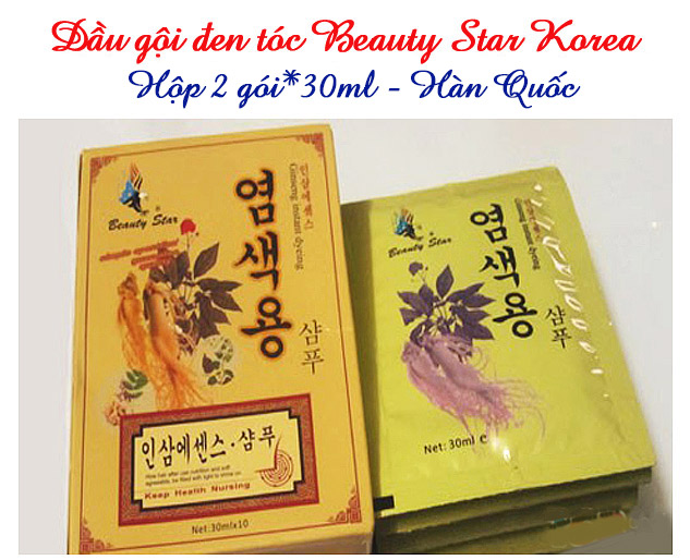 Dầu gội đen tóc beauty star hàn quốc