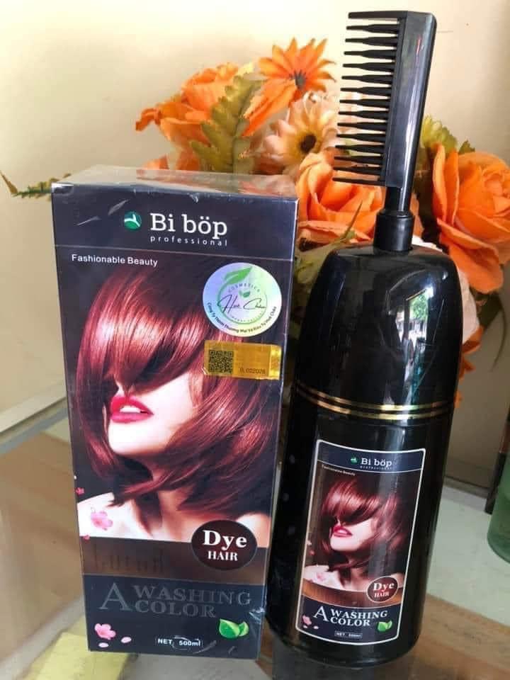 [Chính hãng] Dầu gội thảo dược phủ bạc BIBOP chai 500ml ăn bạc 100% không dính da đầu với hai màu đen và nâu _ homemark