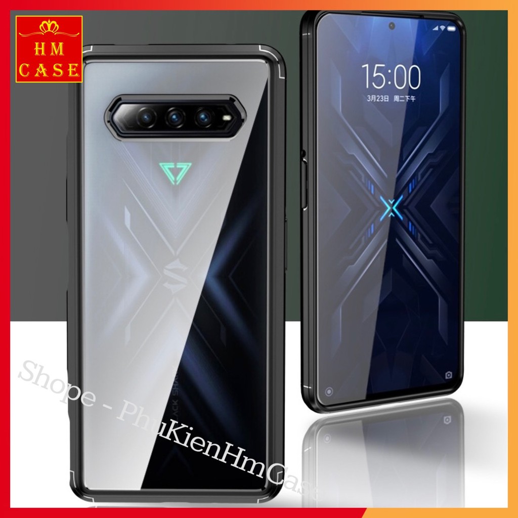 Ốp lưng chống sốc Black Shark 4 / Black Shark 4 Pro , Mặt lưng nhựa PC trong suốt, Viền TPU