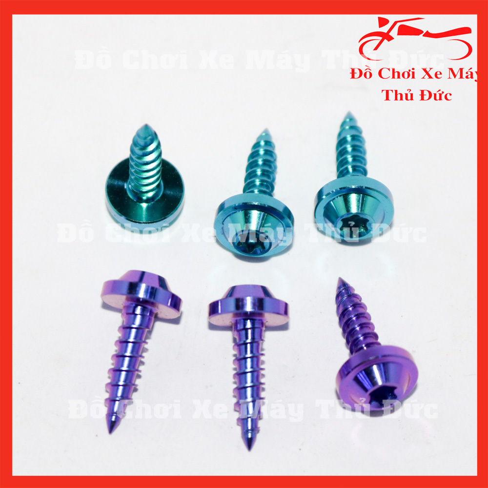 Ốc titan 4li*15 xoắn gắn dàn áo xe honda