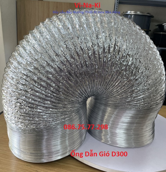 Ống dẫn gió D300, ống bạc mềm phi 300, ống thông gió quạt hút d300, ống bạc mềm hút khói phi 300 giá rẻ