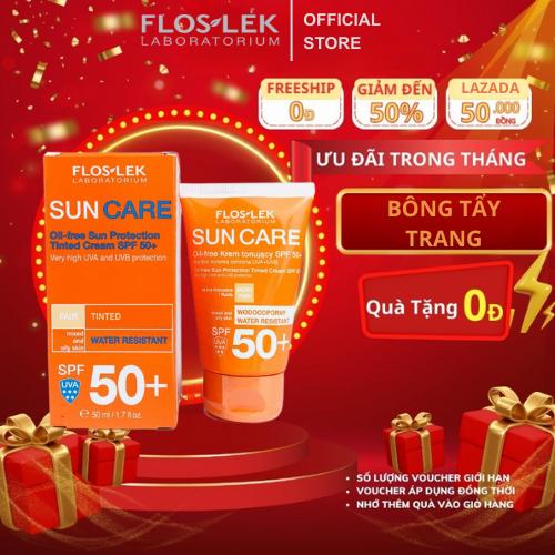 Kem chống nắng mặt Floslek SPF50+ cho da dầu mụn - dưỡng kiềm dầu 50ml