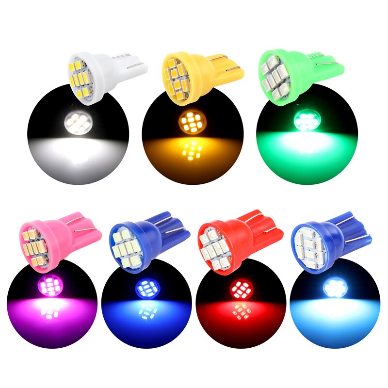 Đèn LED T10  8 SMD Thay Thế Cho Ô tô, Xe Máy, Gắn Mặt Đồng Hồ Xe