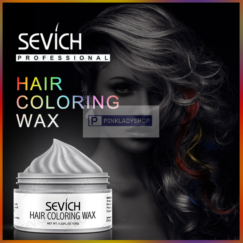 Sáp Vuốt Tóc Đổi Màu Tóc Tạm Thời SEVICH Màu Ghi Xám 120Gr/Hộp Màu Sắc Cá Tính, Phong Cách