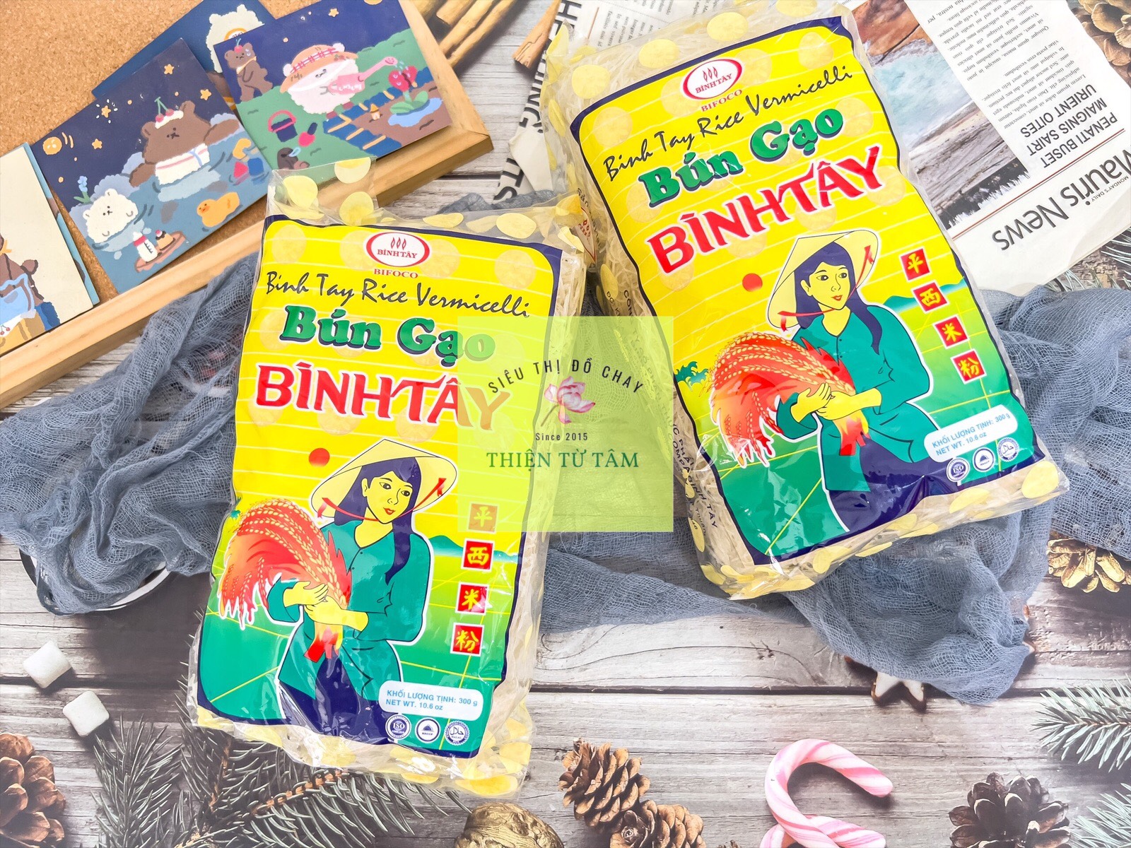 Bún gạo khô bình tây nấu được nhiều món bịch 300g
