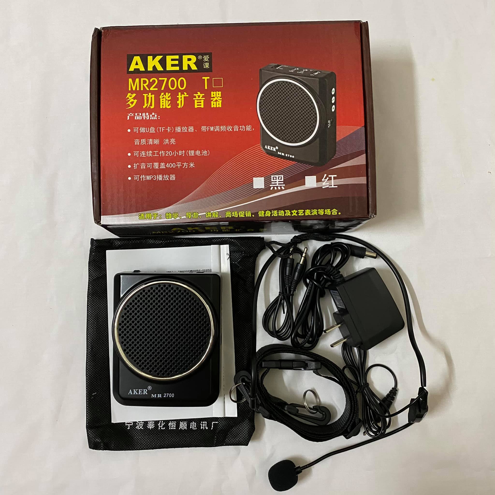 Loa trợ giảng , Loa trợ giảng cho giáo viên. Máy loa trợ giảng AKER MR2700 13W gồm micro-BH 6 tháng