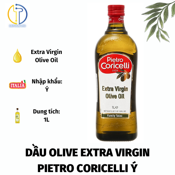 Dầu Olive Extra Virgin Nhập khẩu Ý Tây Ban Nha Nguyên chất 100%