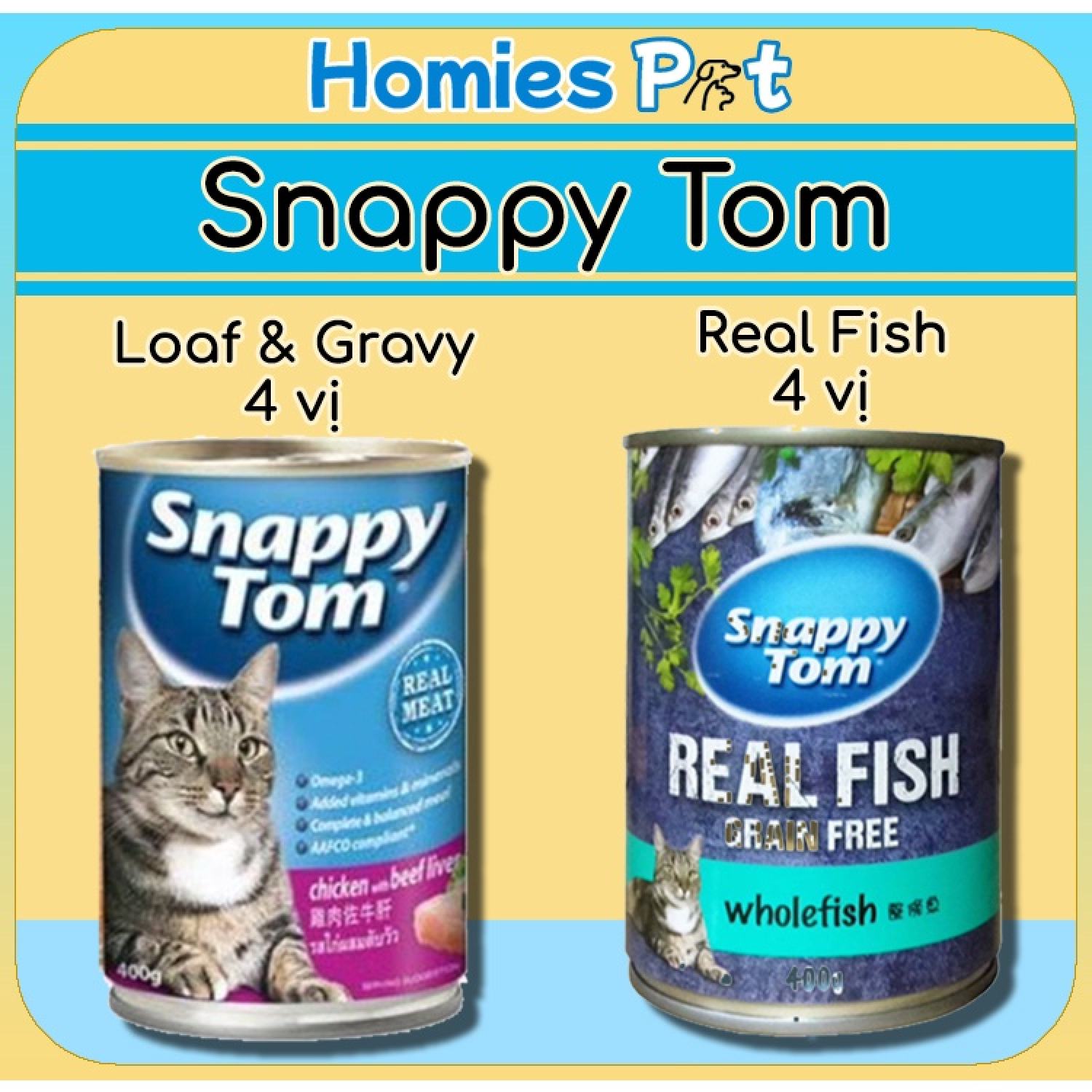 Pate Sna PY TOM lon 400g, thức ăn cho mèo - Homies Pet