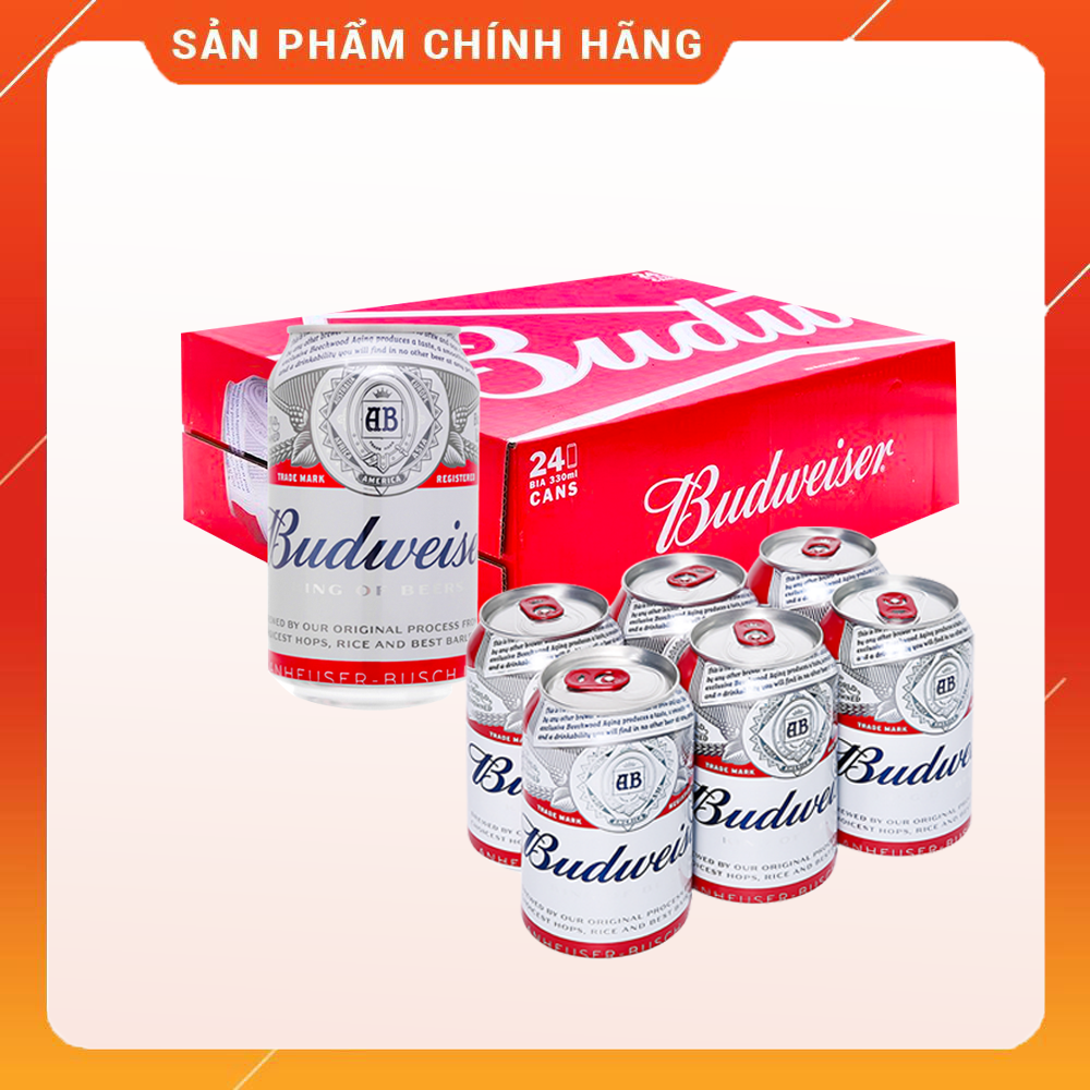 Bia budweiser thùng 24 lon 330ml